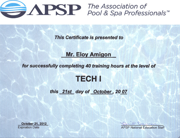 APSP Certification